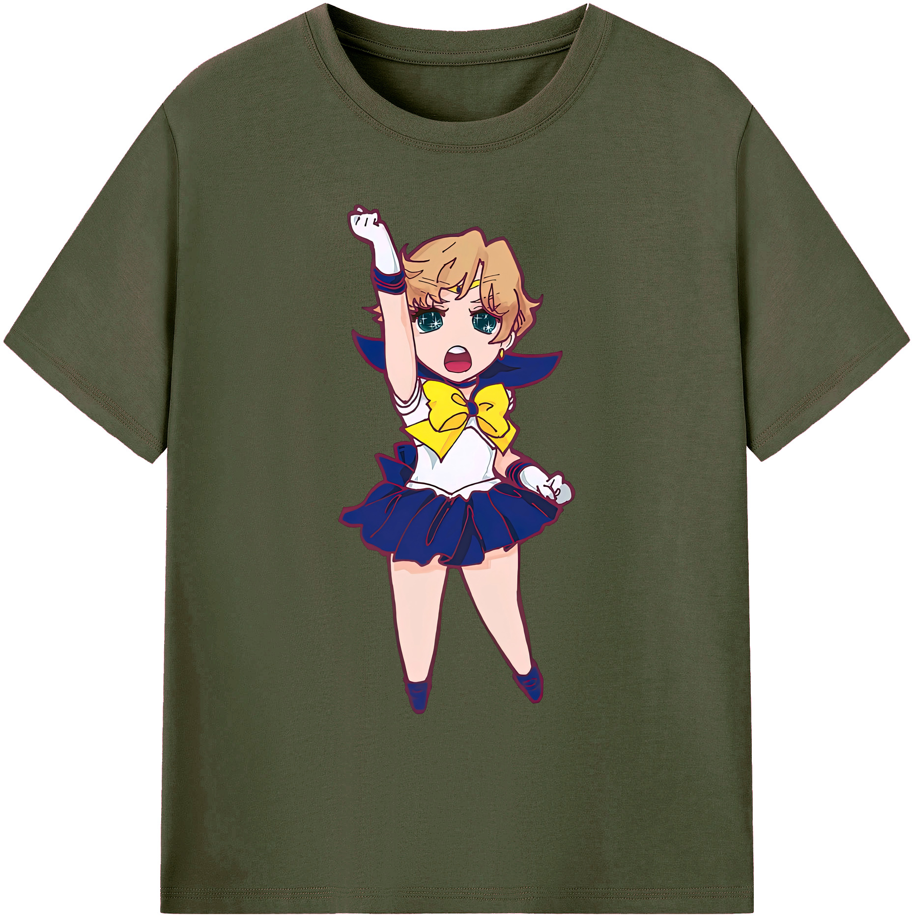 （画像用） 美少女戦士セーラームーン 天王はるか Sailor Moon Tenoh Haruka 綿100％ メンズ半袖Tシャツ｜肌触りやわらか＆通気性